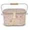 Dritz® Neutral Floral Large Oval Sewing Basket With Metal Handle